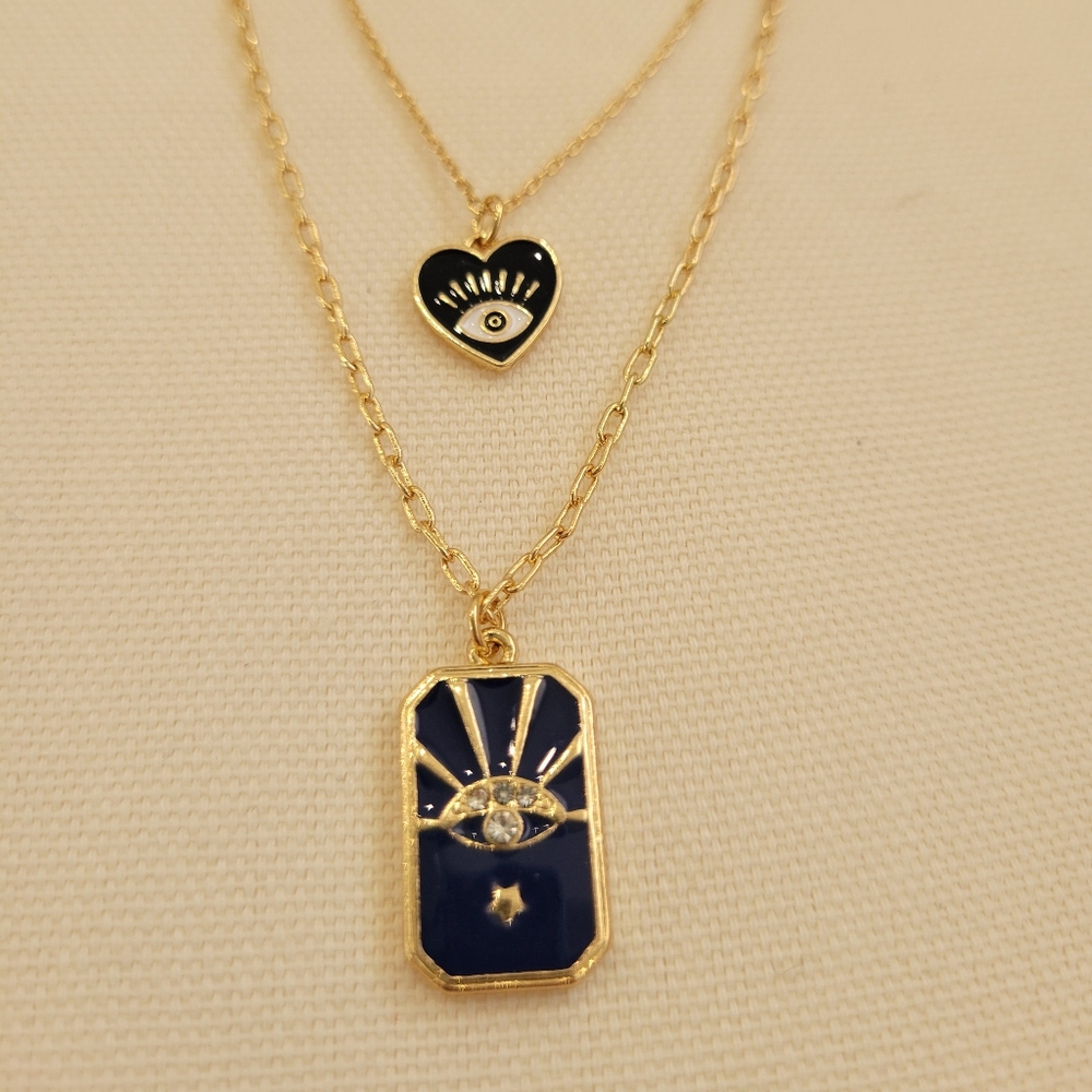 Protective Eye Double-Strand Necklace